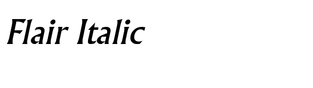 Flair Italic font preview