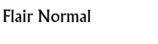 Flair Normal font preview