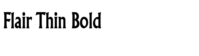 Flair Thin Bold font preview