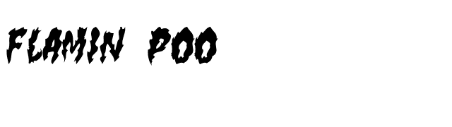 flamin poo font preview