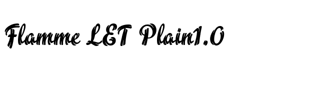 Flamme LET Plain1.0 font preview