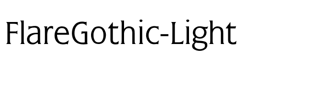 FlareGothic-Light font preview