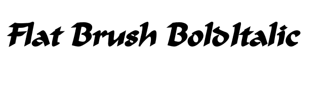 Flat Brush BoldItalic font preview