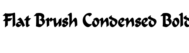 Flat Brush Condensed Bold font preview