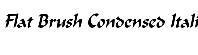 Flat Brush Condensed Italic font preview