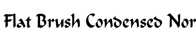 Flat Brush Condensed Normal font preview