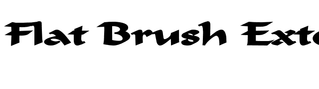 Flat Brush Extended Bold font preview