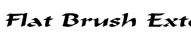 Flat Brush Extended Italic font preview