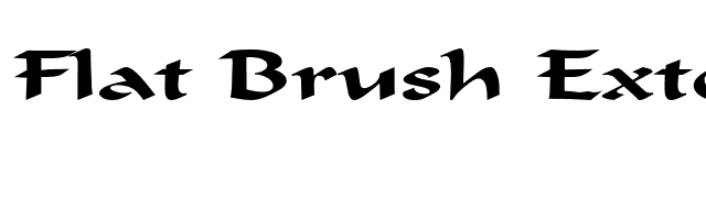 Flat Brush Extended Normal font preview