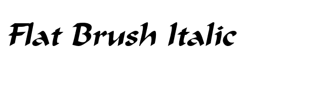 Flat Brush Italic font preview