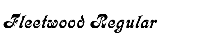 Fleetwood Regular font preview