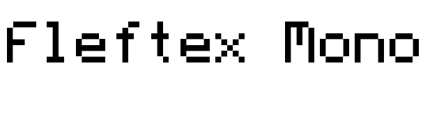 Fleftex Mono font preview