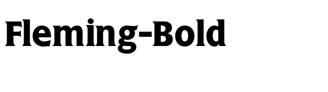 Fleming-Bold font preview