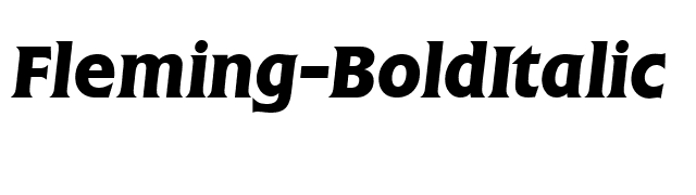 Fleming-BoldItalic font preview