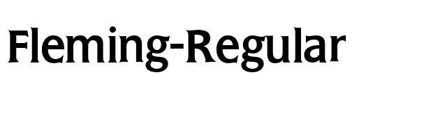 Fleming-Regular font preview