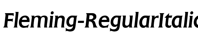 Fleming-RegularItalic font preview