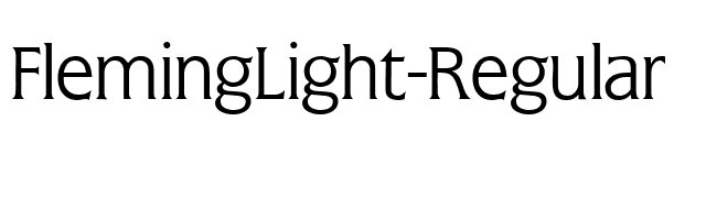 FlemingLight-Regular font preview