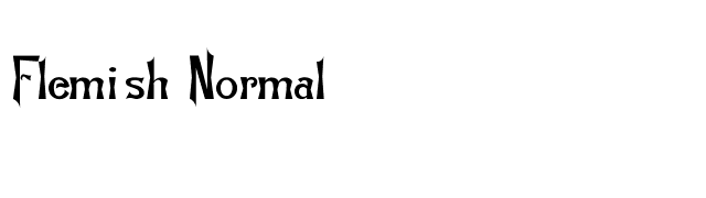 Flemish-Normal font preview