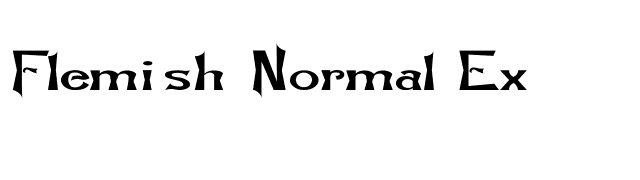 Flemish-Normal Ex font preview