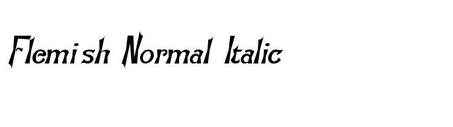 Flemish-Normal-Italic font preview