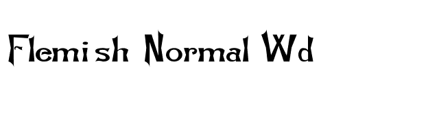 Flemish-Normal Wd font preview