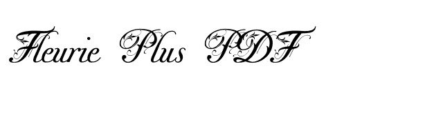 Fleurie Plus PDF font preview