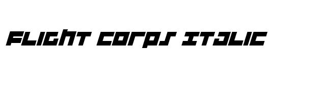 Flight Corps Italic font preview