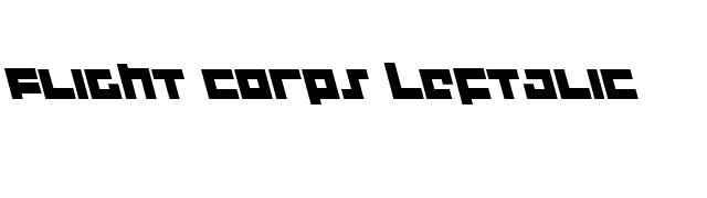 Flight Corps Leftalic font preview