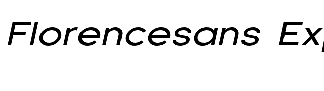 Florencesans Exp Italic font preview