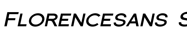 Florencesans SC Exp Bold Italic font preview