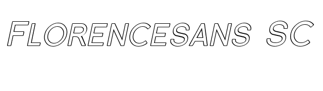 Florencesans SC Outline Italic font preview