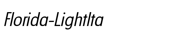 Florida-LightIta font preview