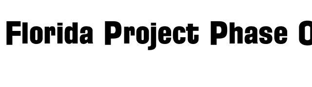 Florida Project Phase One font preview