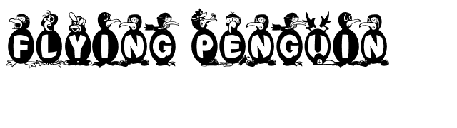 Flying Penguin font preview