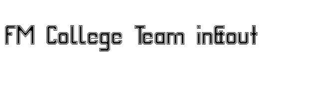 FM College Team in&out font preview