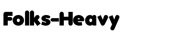 Folks-Heavy font preview