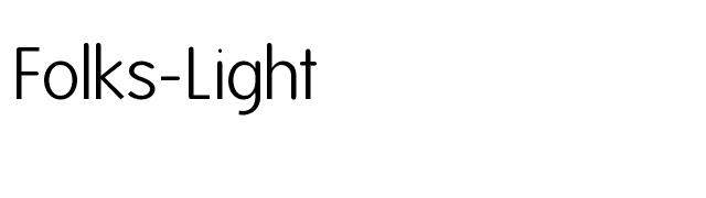 Folks-Light font preview