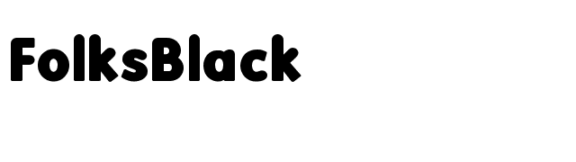 FolksBlack font preview