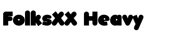 FolksXX Heavy font preview