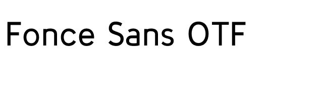 Fonce Sans OTF font preview