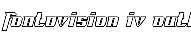 Fontovision IV outline font preview