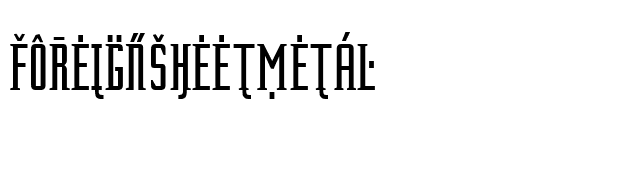 ForeignSheetMetal font preview