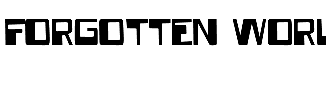 Forgotten World font preview