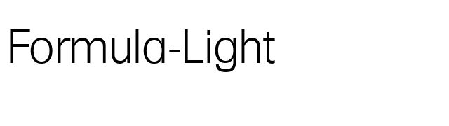 Formula-Light font preview