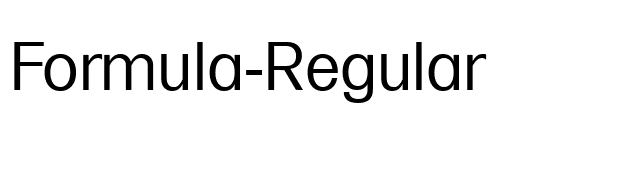 Formula-Regular font preview