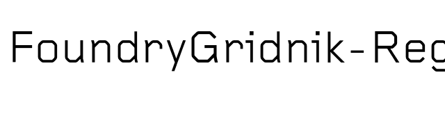 FoundryGridnik-Regular font preview