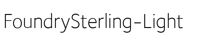 FoundrySterling-Light font preview