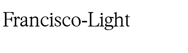 Francisco-Light font preview