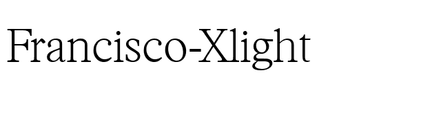 Francisco-Xlight font preview