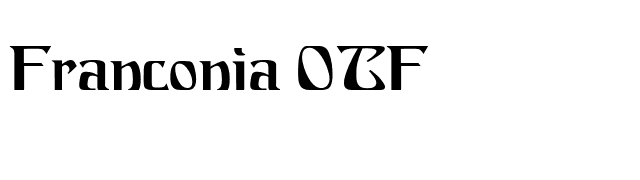 Franconia OTF font preview